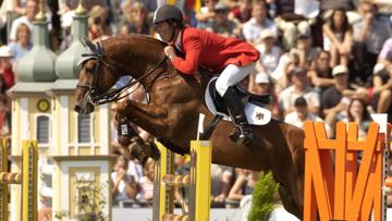 Ludger Beerbaum et Goldfever, en 2003, aux championnats d'Europe de Donaueschingen.