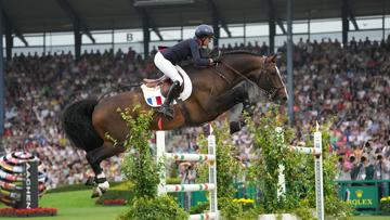 Mégane Moissonnier et Cordial lors de la Coupe des nations du CHIO d’Aix-la-Chapelle. 