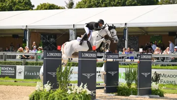 Kent Farrington a remporté hier le Grand Prix 5* du Hampton Classic avec Greya.