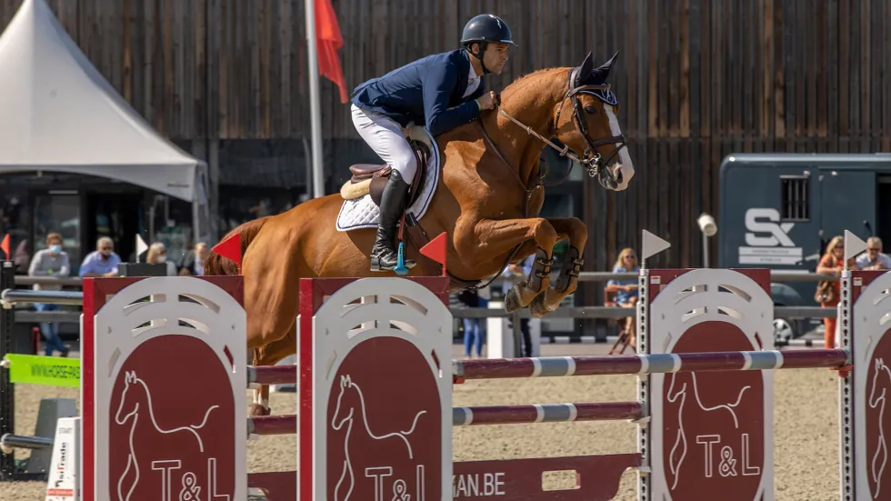 Napoleon van den Dael tijdens het BK voor 7-jarigen met Andre Reichmann