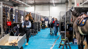 Les concours indoor sont souvent les plus éprouvants pour les grooms en raison de leurs amplitudes horaires. 