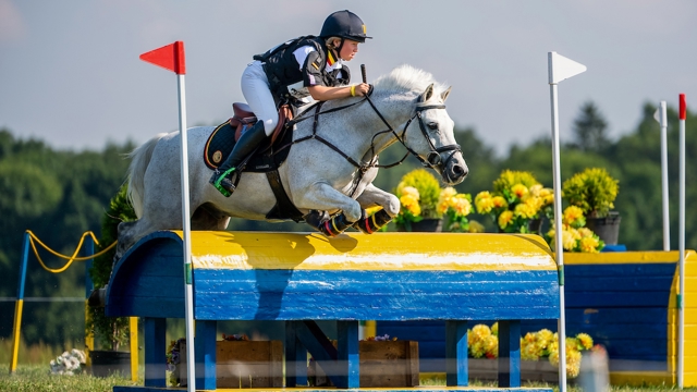 Eline De Ridder enkele jaren geleden tijdens het EK voor pony's
