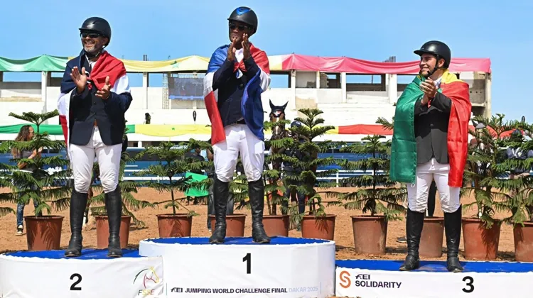Podium de la Finale du FEI Jumping World Challenge 2025 à Dakar