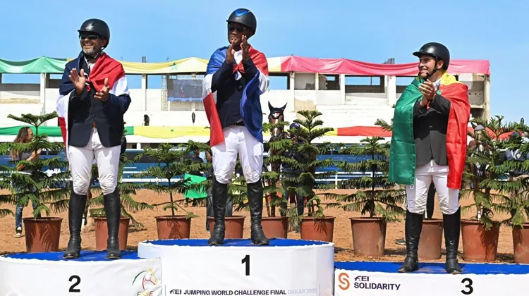Podium de la Finale du FEI Jumping World Challenge 2025 à Dakar