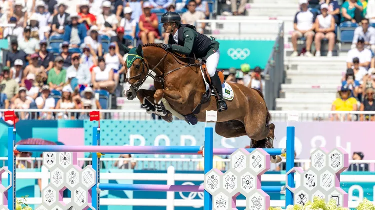 Rodrigo Pessoa et Major Tom, ici aux Jeux olympiques de Paris 2024.