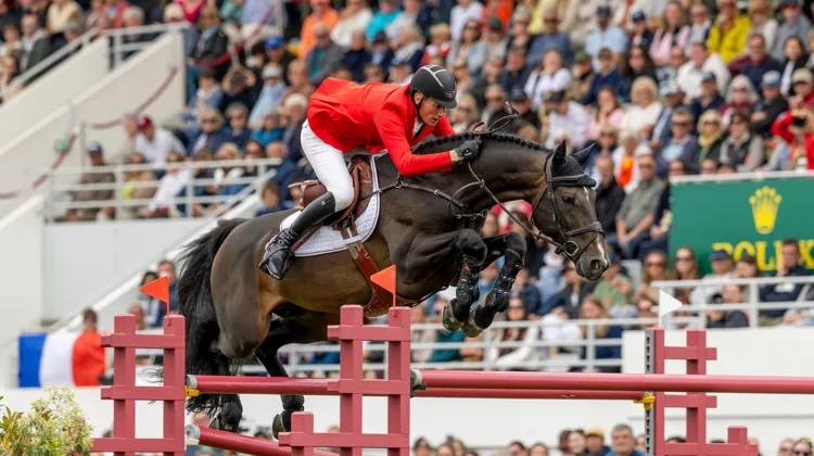 Daniel Deusser et Otello de Guldenboom lors de la Coupe des nations à La Baule.