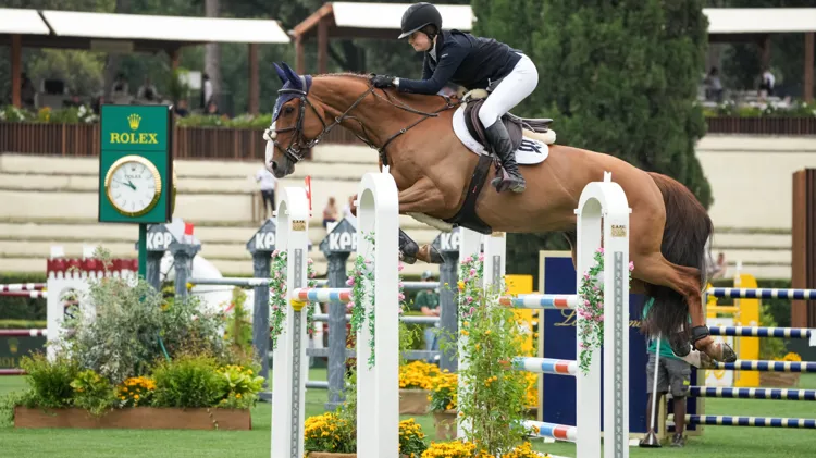  Emilie Conter in de top tien van het hoofdnummer op CSIO Rome