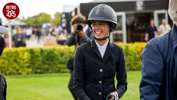 Le grand sourire de Nina Mallevaey après sa première victoire en Grand Prix 5*, à Bruxelles. 