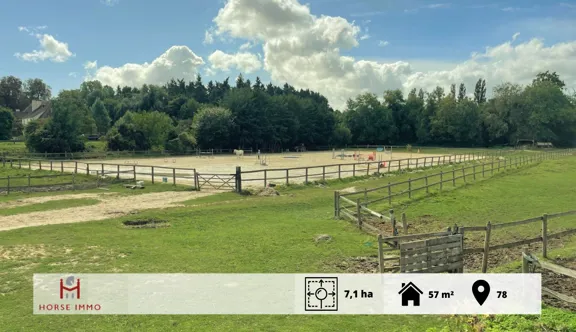 À cinq minutes de Houdan, propriété équestre de plus de douze hectares offrant un fort potentiel d’aménagement.