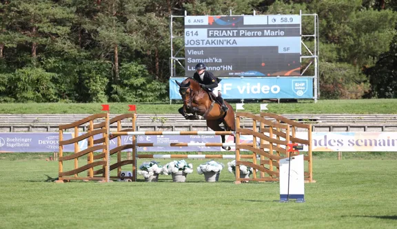 Vice-champion de France des entiers de six ans l’an dernier à Fontainebleau, Jostakin’Ka, ici sous la selle de Pierre-Marie Friant, descend d’une sacrée lignée de champions.