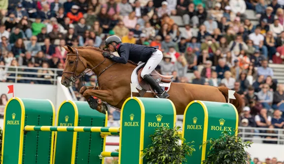 Julien Épaillard a été le meilleur Français du Grand Prix Rolex en terminant troisième avec Fringan de Vesquerie.
