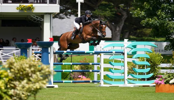 Charlotte Léoni sur Vivolenska, lors du CSIO 5* de La Baule dimanche dernier.
