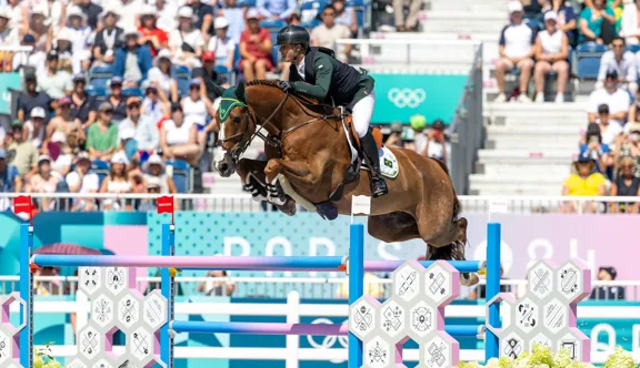Rodrigo Pessoa et Major Tom, ici aux Jeux olympiques de Paris 2024.