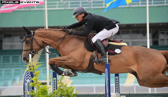 Reynald Angot en selle sur Iris d’Ivraie.