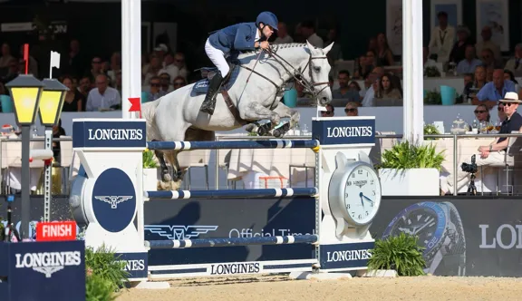 Christian Kukuk et Checker 47 dans le Grand Prix 1,60m de Londres, dixième étape du Longines Global Champions Tour