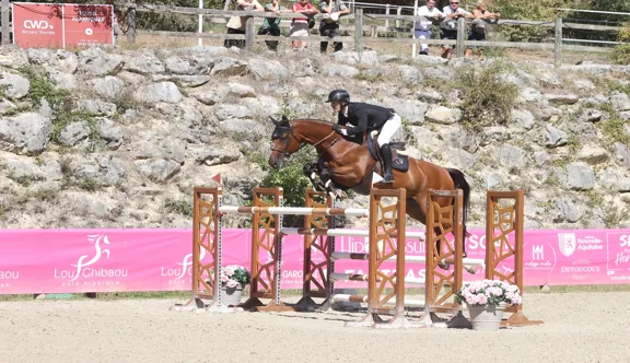 Stanislas sur Malet et Zambo M Z dans le Grand Prix Pro Élite à 1,50m du Grand National FFE/AC Print de Barbaste.