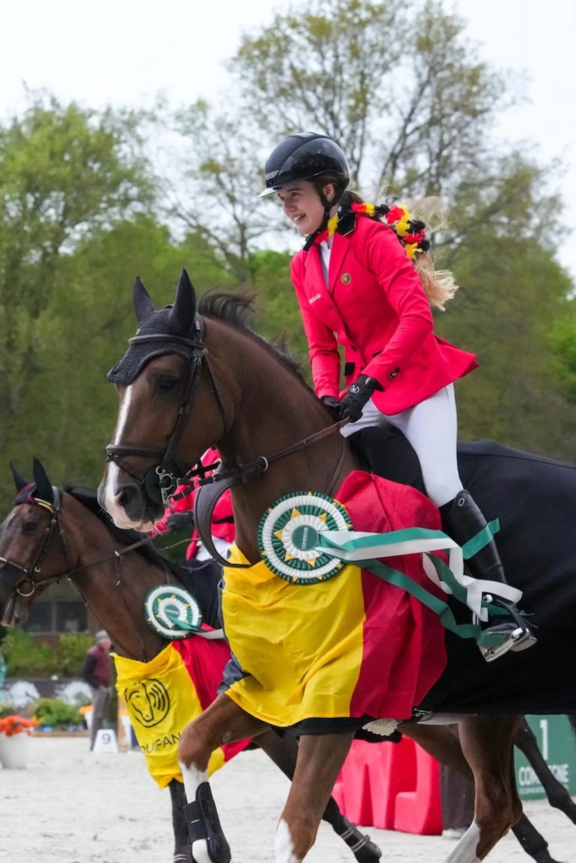 Avec Ixo Zimequest, Kate Stalpaert n’a pas dû sauter la seconde manche, la victoire étant déjà acquise pour le Plat Pays ! 
