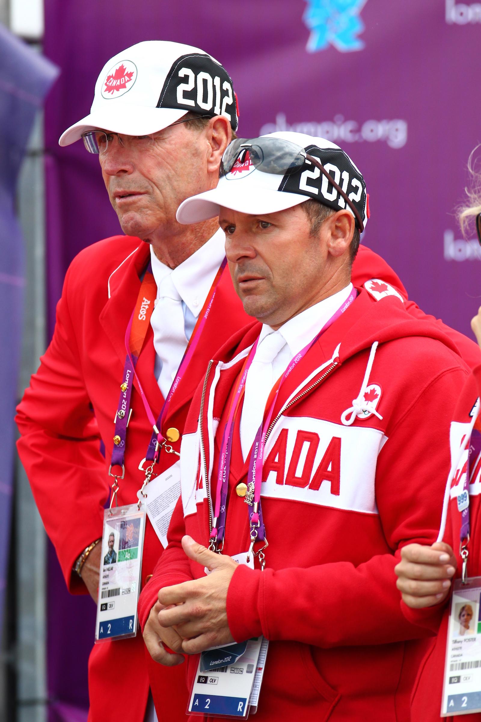 Ian Millar et Éric Lamaze, ici lors des Jeux olympiques de Londres en 2012, ont tous deux été à la tête de l'équipe canadienne.