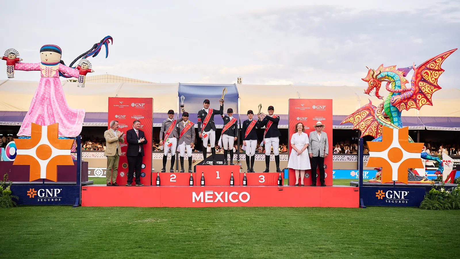 Le podium tout en couleur de la GCL.