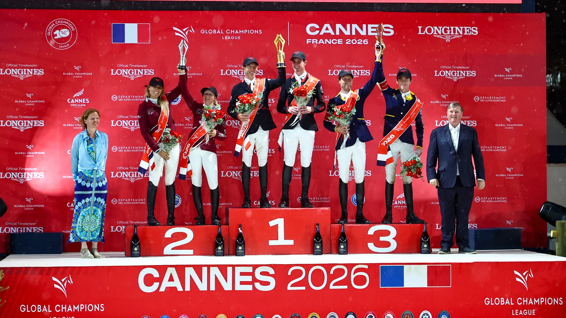 Le podium de cette cinquième étape de la GCL.
