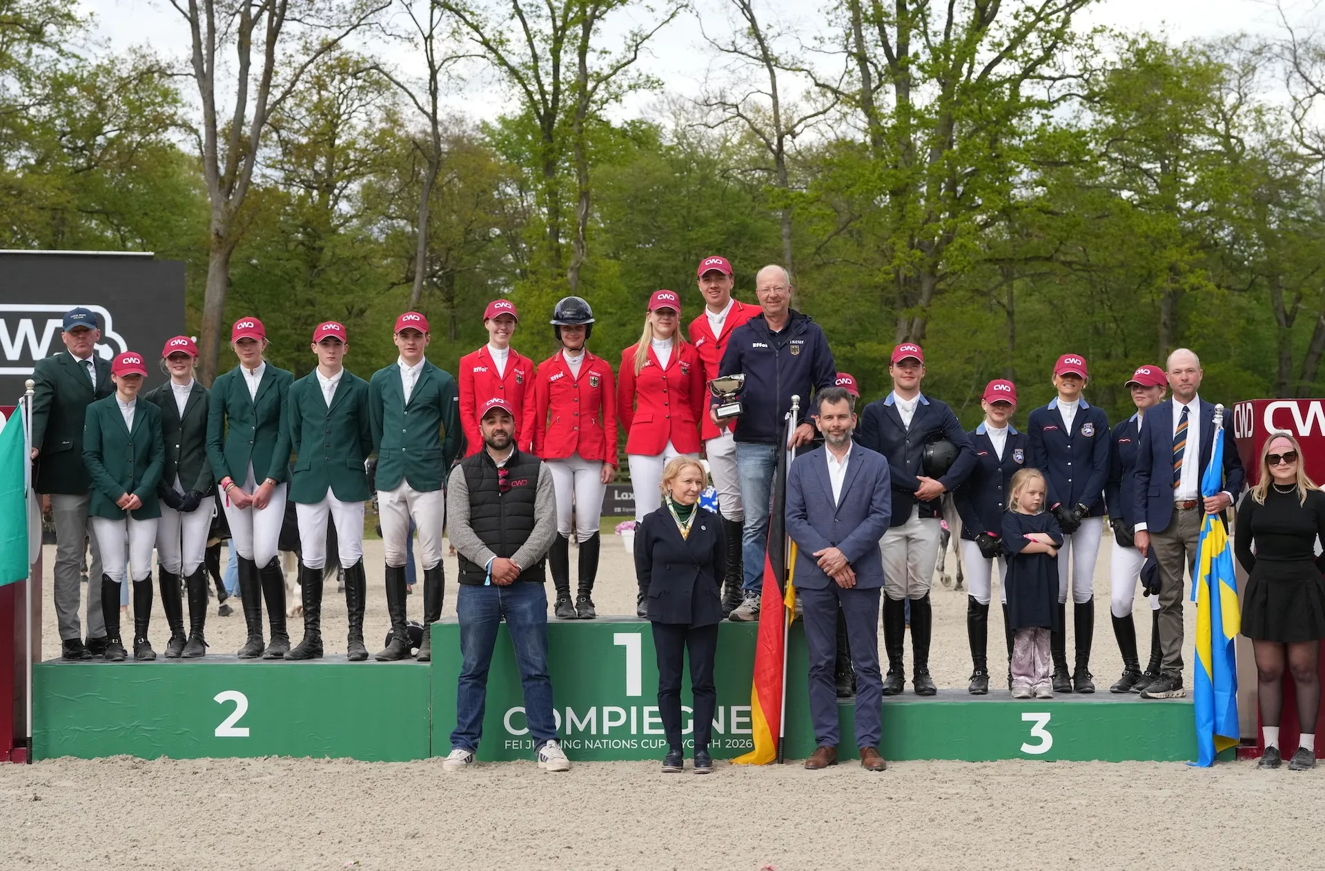 Avec neuf parcours sans-faute, l'Allemagne est montée sur la plus haute marche du podium. 