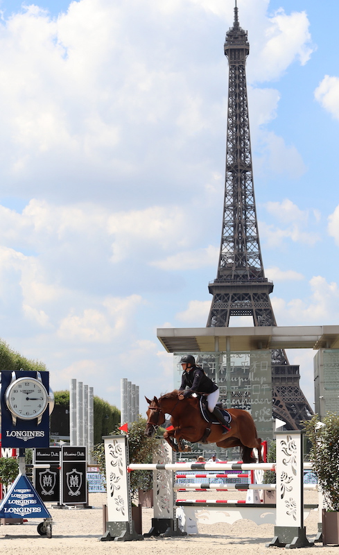 Renarde Rumel et Élisa Mellec au Longines Paris Eiffel Jumping en 2018.