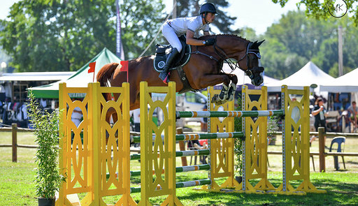 Le saut d'obstacles compte donc un nouveau jeune cavalier talentueux avec Aurélien, ici sur Corée.