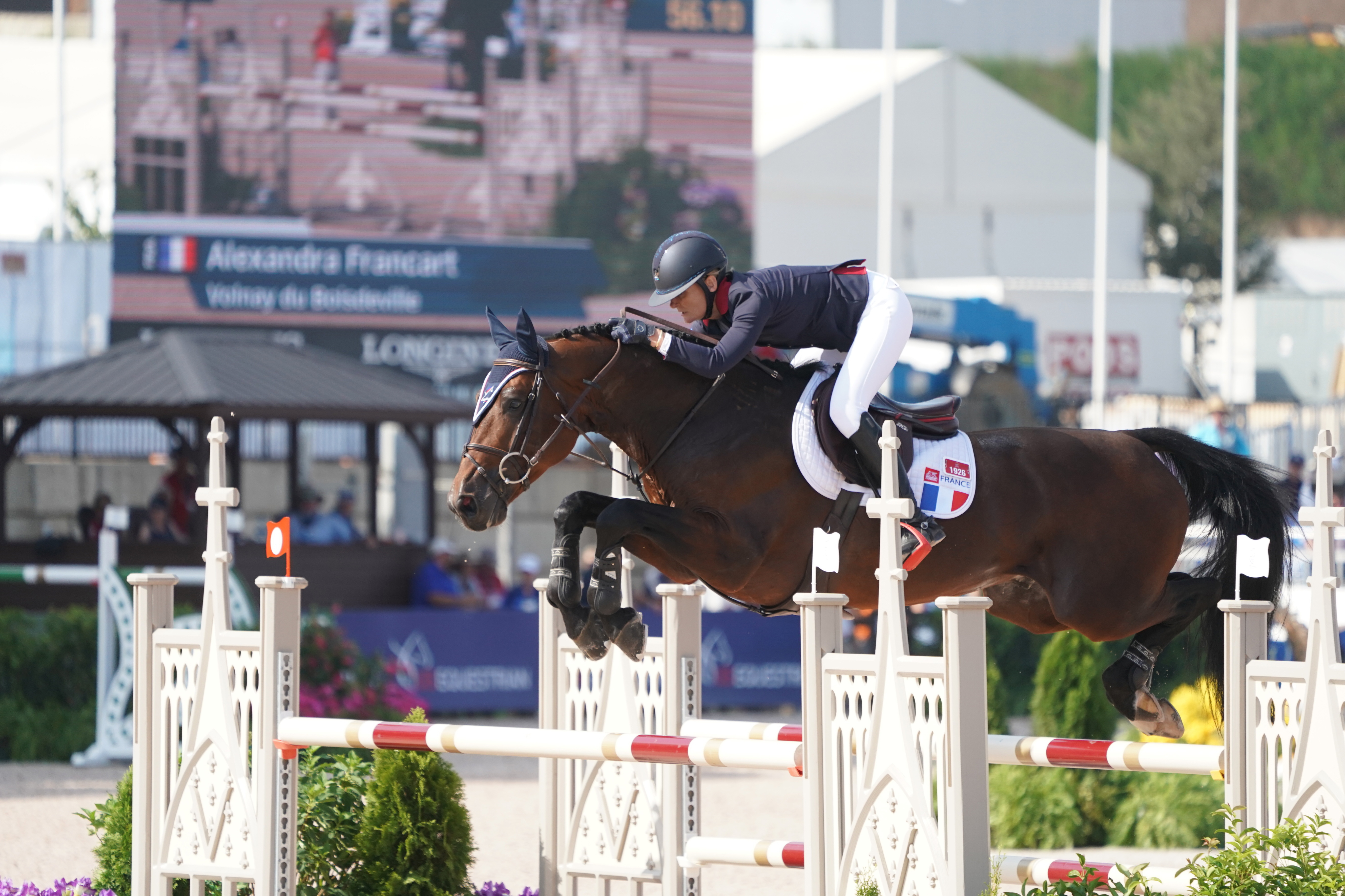 Alexandra Francart et Volnay du Boisdeville aux Jeux équestres mondiaux de Tryon en 2018