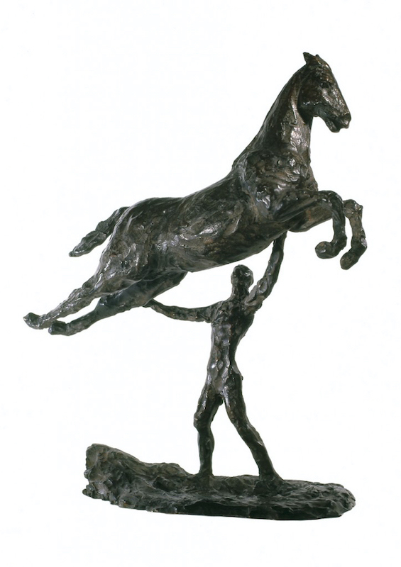« La Cabriole à la main », bronze, 49 x 40 cm.