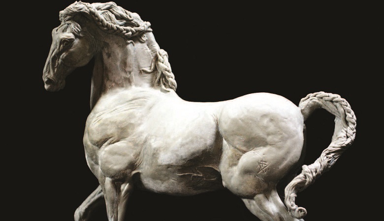 " Apogeo, quintessence baroque ", le premier bronze réalisé par l’artiste.