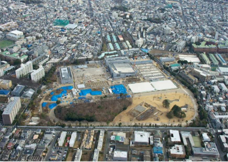 Le futur complexe équestre olympique de Tokyo il y a quelques mois.