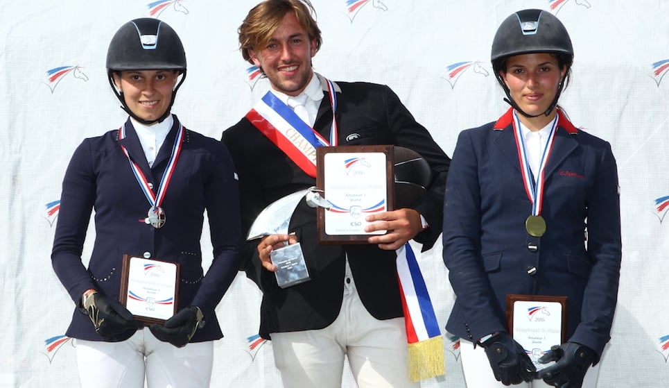 Le podium des championnats de France Amateur 1 Jeune