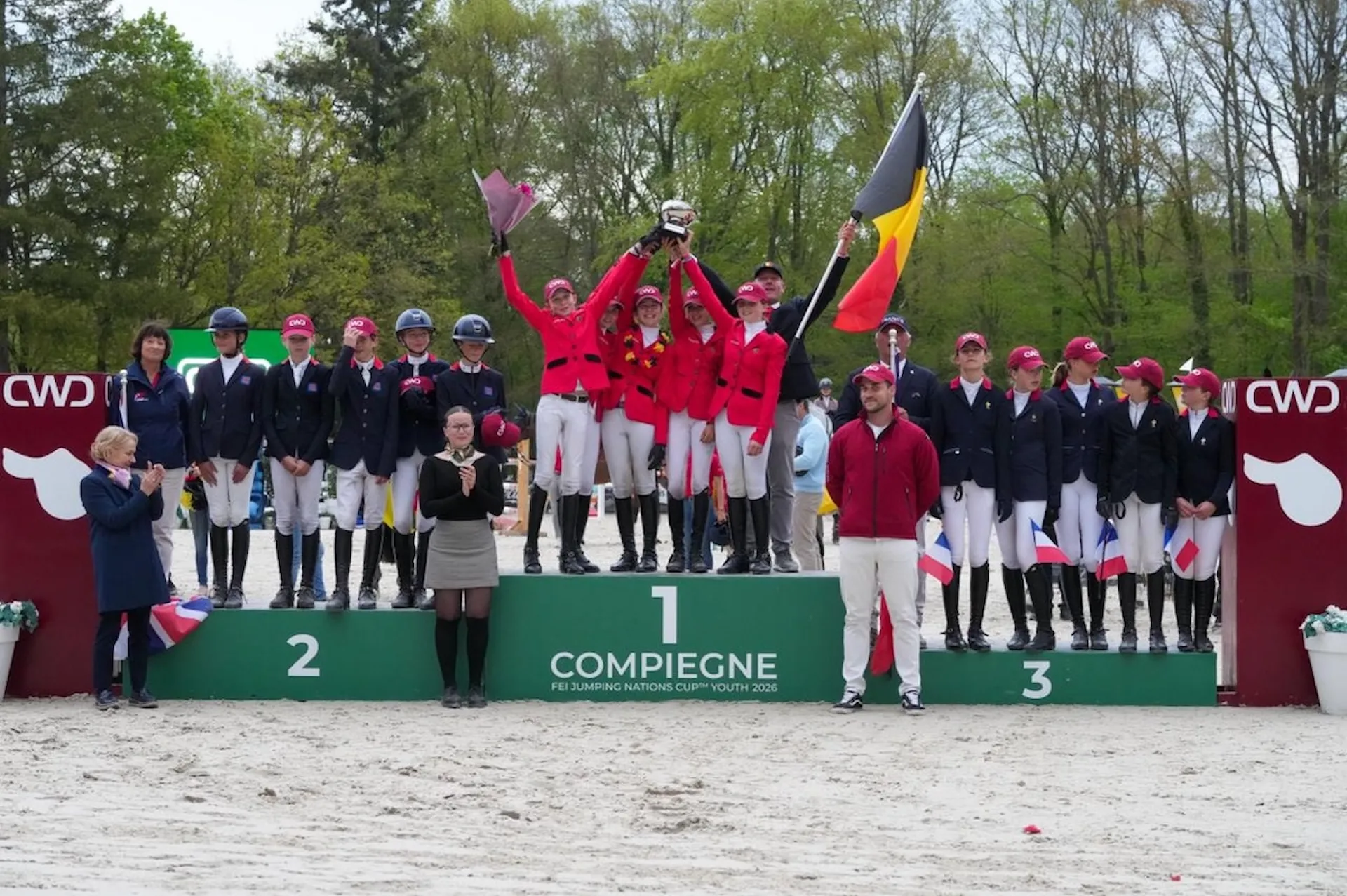 L’équipe de France a terminé troisième, derrière la Belgique et la Grande-Bretagne. 