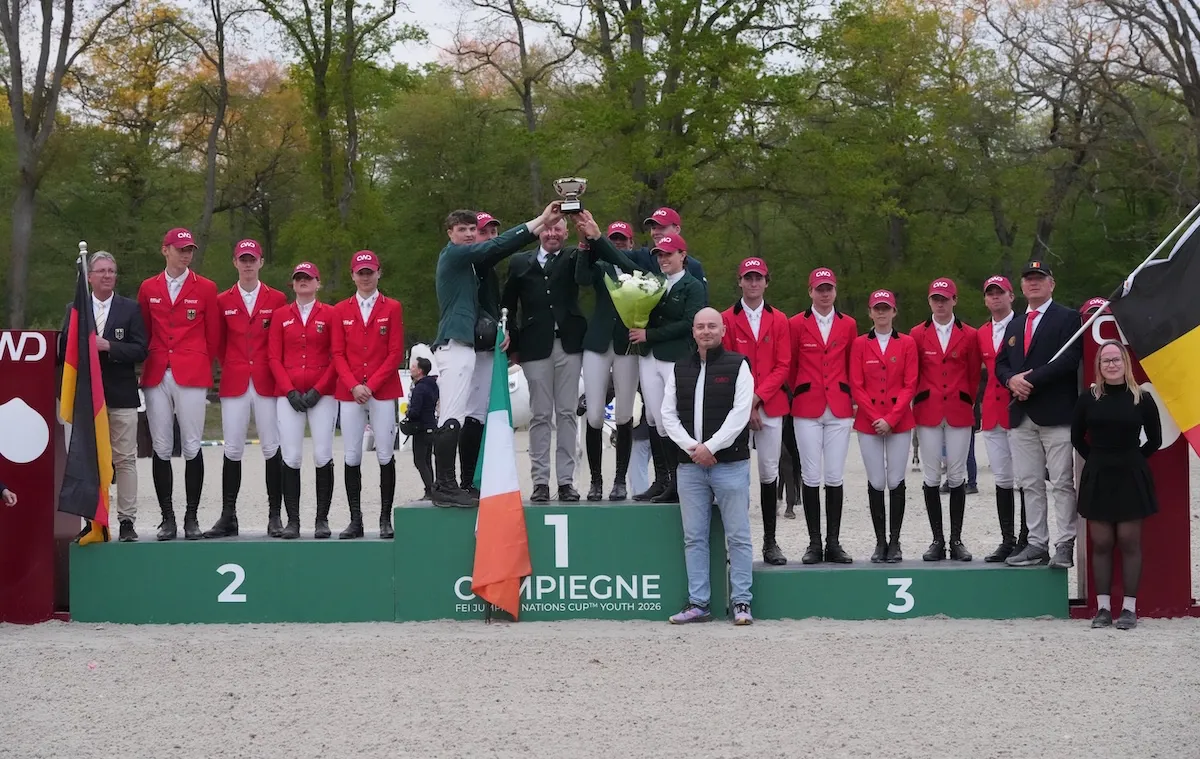 Ce soir, l'Irlande a devancé l'Allemagne et la Belgique dans la Coupe des nations des Jeunes cavaliers.