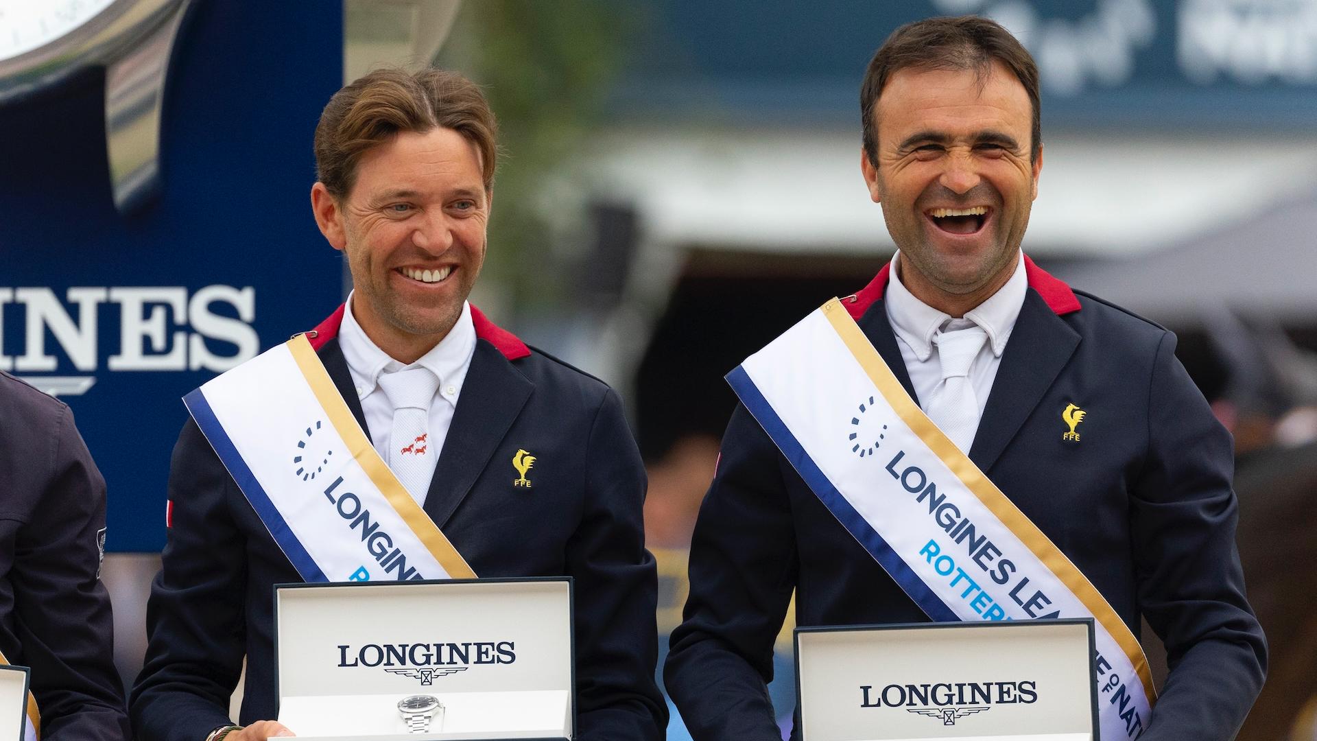 Simon Delestre et Olivier Perreau sur la plus haute marche du podium. 