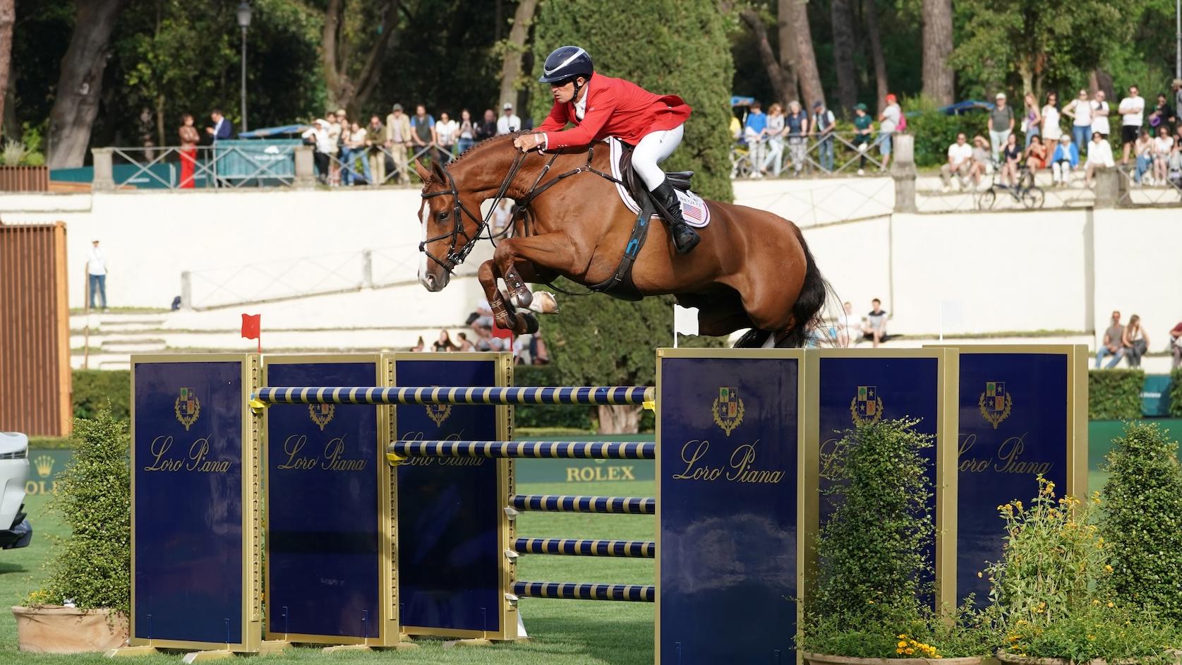 L’Américain et son formidable alezan ont signé un double zéro dans la relevée Coupe des nations du CSIO 5* de Rome. 