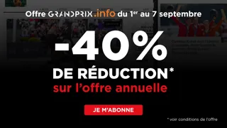 -40% de réduction sur votre abonnement annuel à GRANDPRIX.info