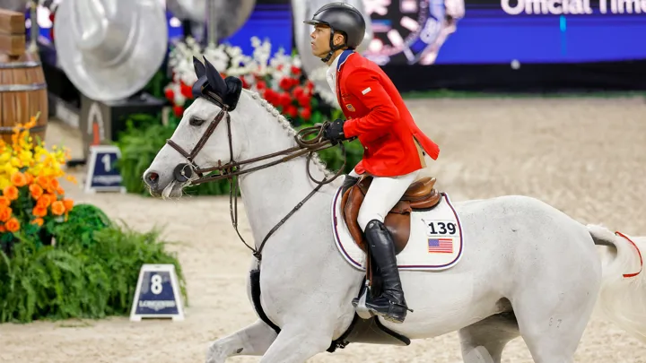 Kent Farrington a décroché la victoire en finale Longines de la Coupe du monde qui semblait lui tendre les bras à Fort Worth