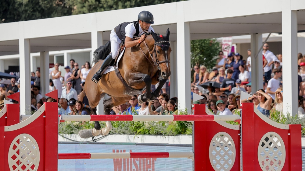 Foxy de la Roque et Victor Bettendorf pendant le Grand Prix Global Champions Tour de Rome.