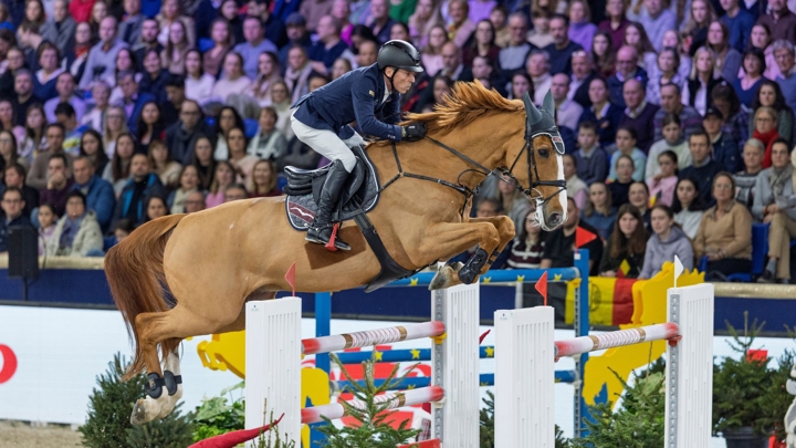 Hans-Dieter Dreher et Vestmalle des Cotis pendant le Grand Prix du CSI 5*-W de Malines.