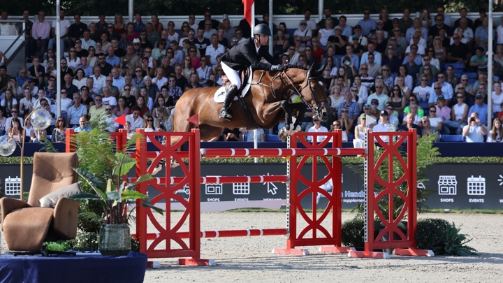 Gilles Thomas et Luna van het Dennehof pendant la finale du championnat de Belgique.