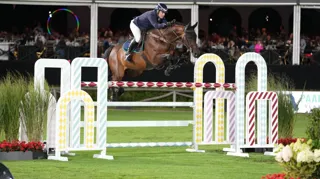 De 20-jarige Gentlemen vh Veldhof sprong naar een tweede plek