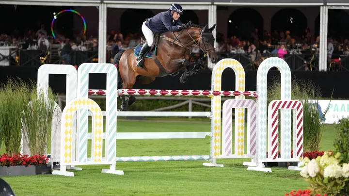 De 20-jarige Gentlemen vh Veldhof sprong naar een tweede plek