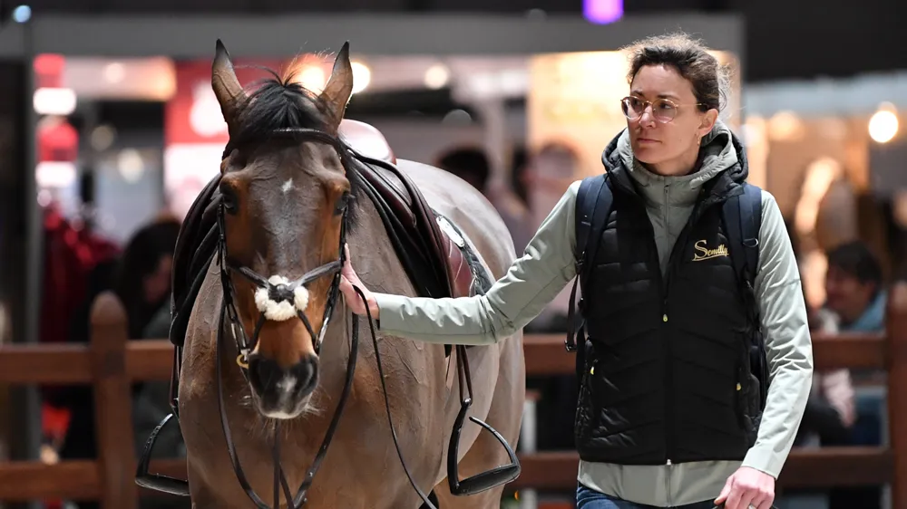 À Genève, Anne-Sophie Levallois a joué les grooms pour Dylan, son fils, engagé dans le CSI U25 avec Brasilia de l’Abbaye.