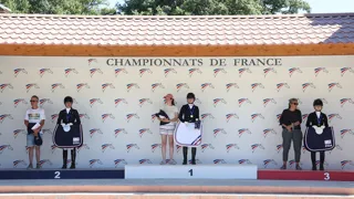 Le podium de l’As Poney Élite dressage lors du Generali Open de France 2026.