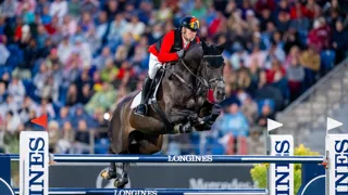Marcus Ehning et Coolio 42, acteurs de la médaille d’or décrochée par l’Allemagne. 