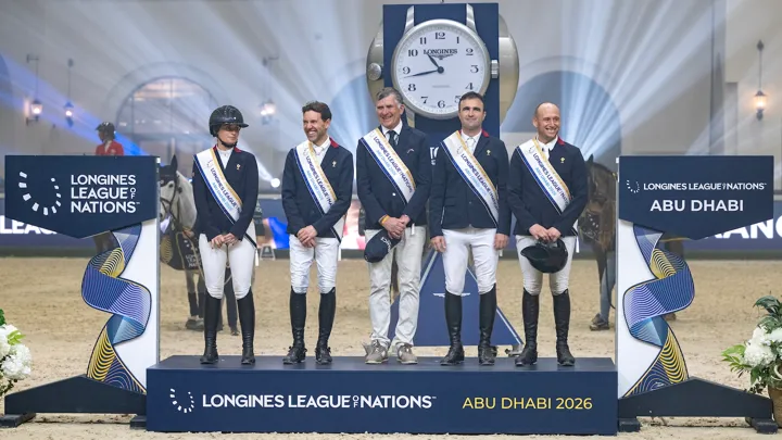 L'équipe de France s'est brillament imposée aujourd'hui à l'issue de la première étape de la Ligue des nations Longines 2026.
