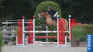 Michele Verlinden won het hoofdnummer bij de pony's
