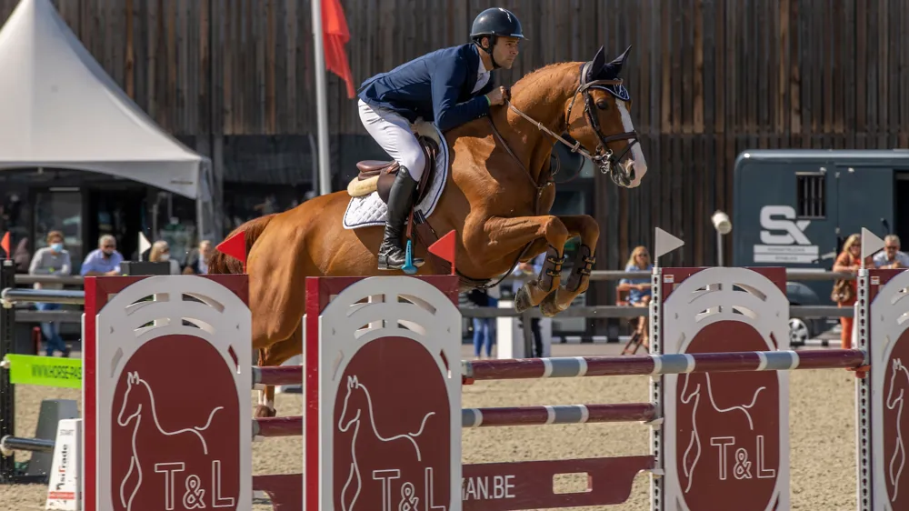 Napoleon van den Dael tijdens het BK voor 7-jarigen met Andre Reichmann