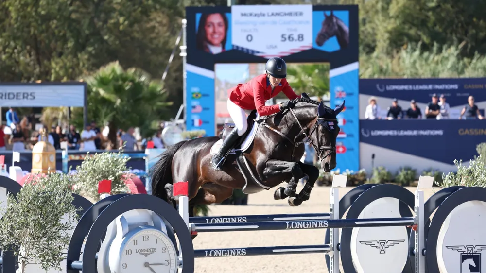En septembre à Gassin, McKayla Langmeier, vingt-six ans, a disputé sa première épreuve collective en CSIO 5* avec l'équipe américaine. 